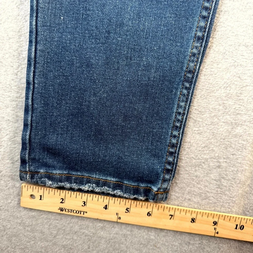 Lacoste Jeans Men's 33 X 34 Blue Denim Stretch Slim Fit Medium Wash Straight Leg